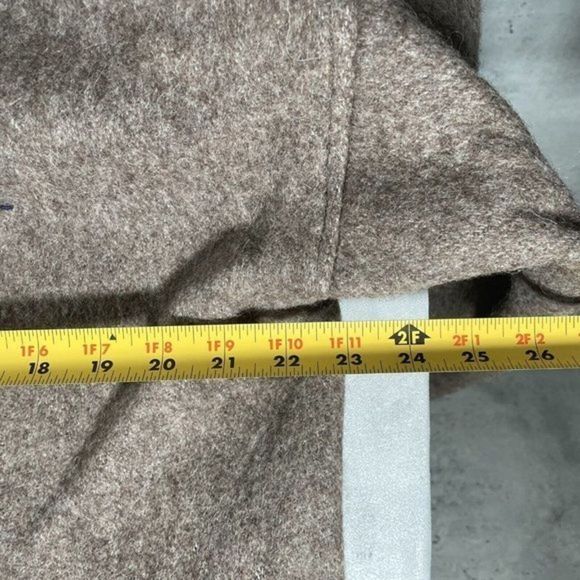 Sean Jean Womens Wool Jacket Long Sleeved Brown Button Down Peacoat Size Large - Picture 8 of 10